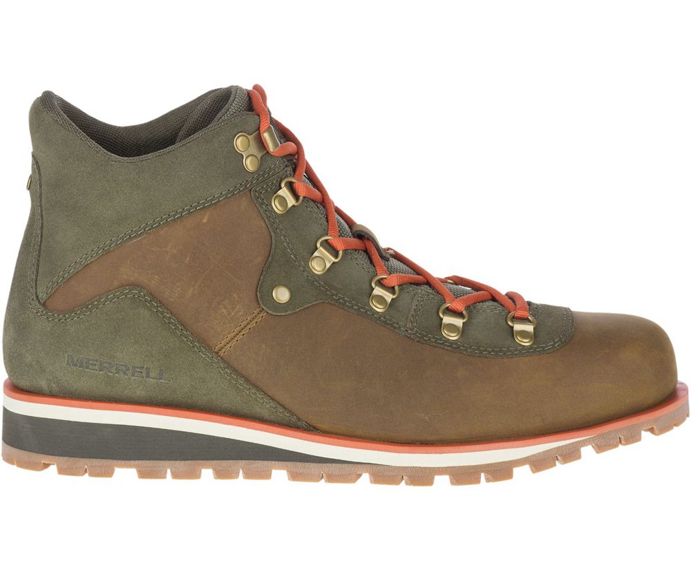 Merrell Boots Brown/Olive - West Fork Waterproof - Mens 57XVORSDI